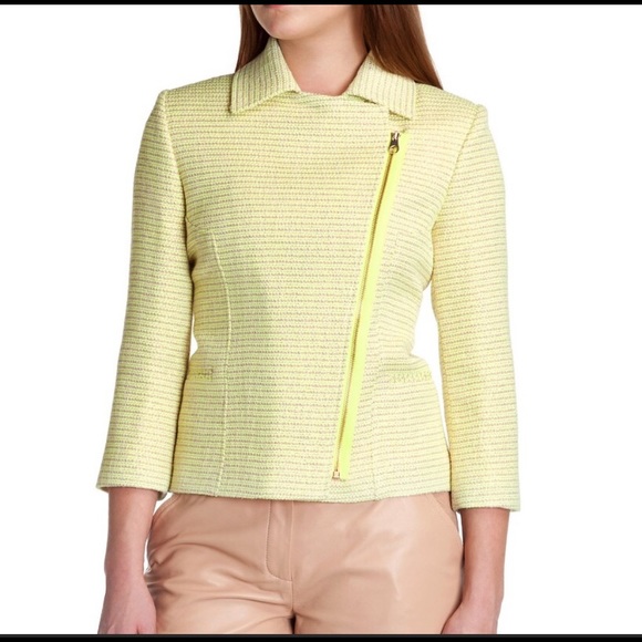 Lime- Green cropped Jacket - Picture 3 of 7